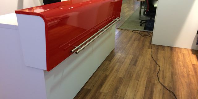 Folienplott Theke rot